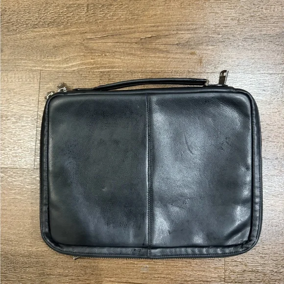 Vtg Coach Portfolio Black Leather - Picture 7 of 14